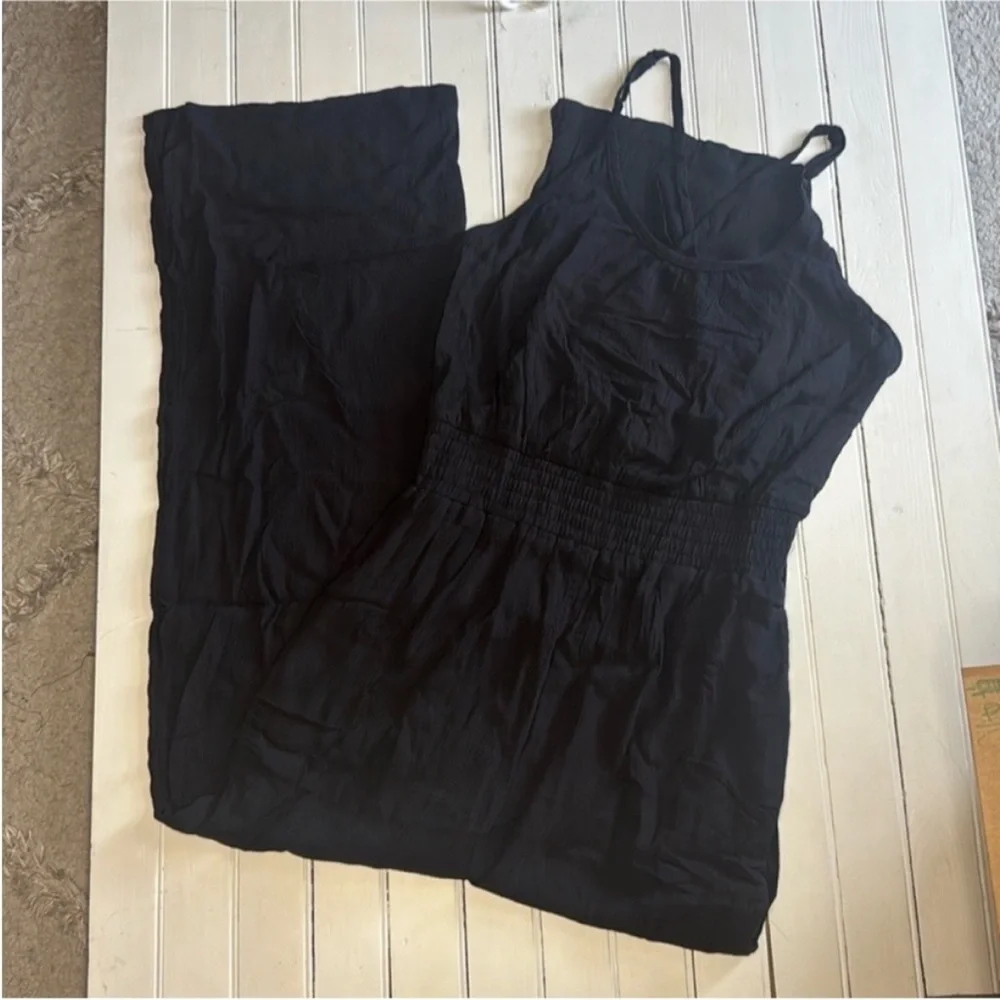 Prana Fernie Wide Leg Jumpsuit Black Size S